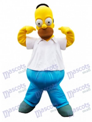 Padre Simpson Hombre amarillo Disfraz de mascota
