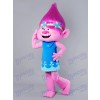 Dibujos animados de trolls Amapola bebé con cabello rosado Disfraz de mascota