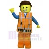 Figura de bloque de construcción Lego naranja Disfraz de mascota