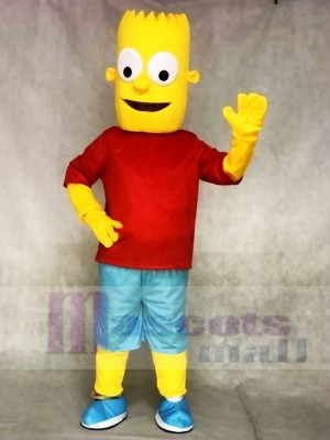 Camisa Roja Bart Simpson Son Niño Amarillo Disfraz de mascota
