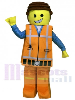 Figura de bloque de construcción Lego naranja Disfraz de mascota