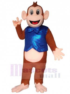 Mono con chaleco azul Disfraz de mascota Animal